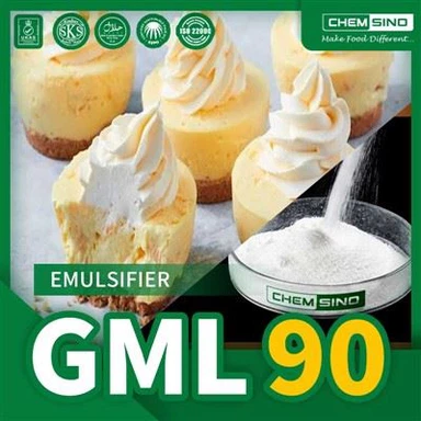 CAS 142-18-7 Emulgátor potravinářské kvality E471 Gml 90% glycerolmonolaurát
